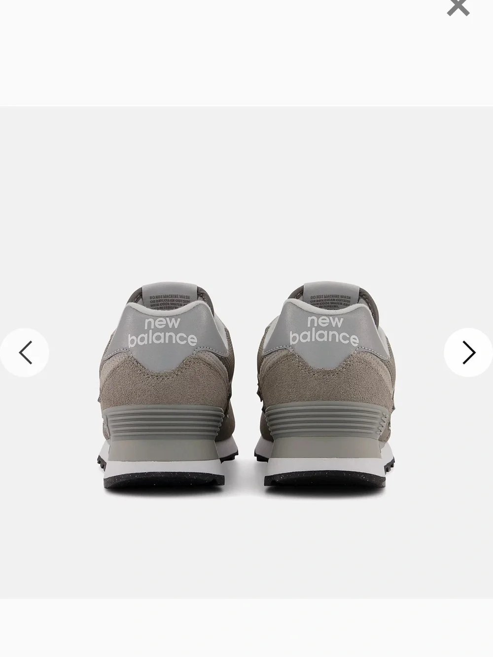 New Balance grey and light grey 574 Core sneakers